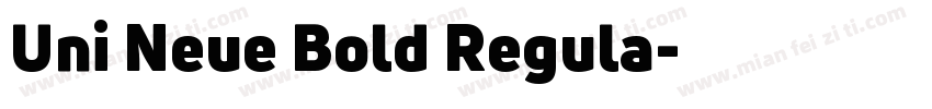 Uni Neue Bold Regula字体转换